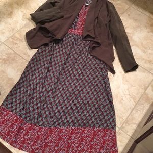 Loft print dress sz8 NWT Boho